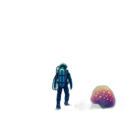 jacket, food, robot, creature, concept art, pixel art, 3d render, watercolor transparent PNG cut-out