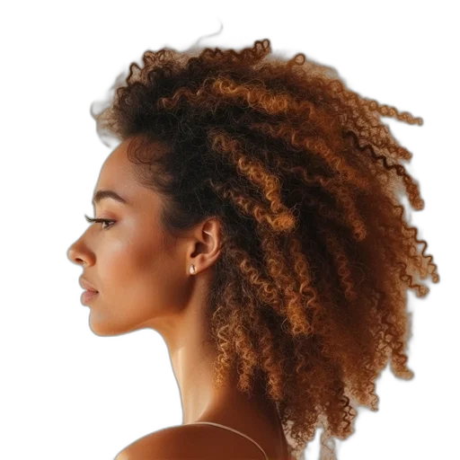 hair, crown, jewelry, face, photorealistic, earth tones, golden, growth transparent PNG cut-out