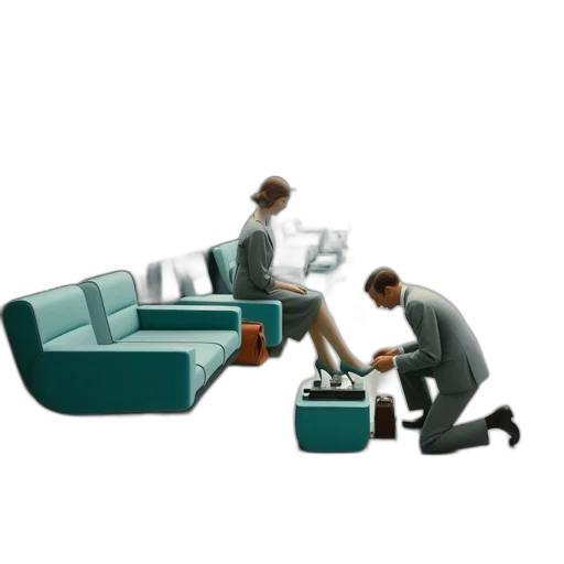 furniture, staff, 3d render, concept art, stylish, minimalist, space, seating transparent PNG cut-out