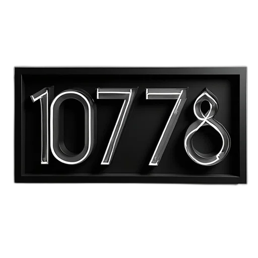 open, ended, segment, display, black, white, numbers transparent PNG cut-out