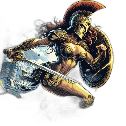 sword, weapon, fantasy art, concept art, comic book art, pixel art, golden, fierce transparent PNG cut-out