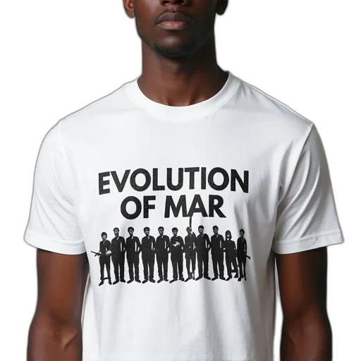 man, wearing, white, t-shirt, black, graphic, line, people transparent PNG cut-out