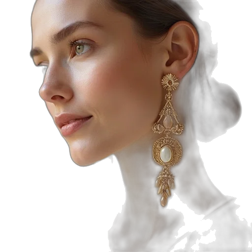 jewelry, crown, face, photorealistic transparent PNG cut-out