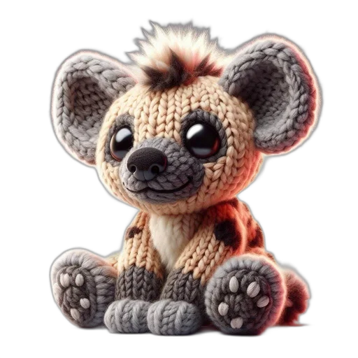 animal, creature, 3d render, concept art, detailed, digitally, rendered, knitted transparent PNG cut-out