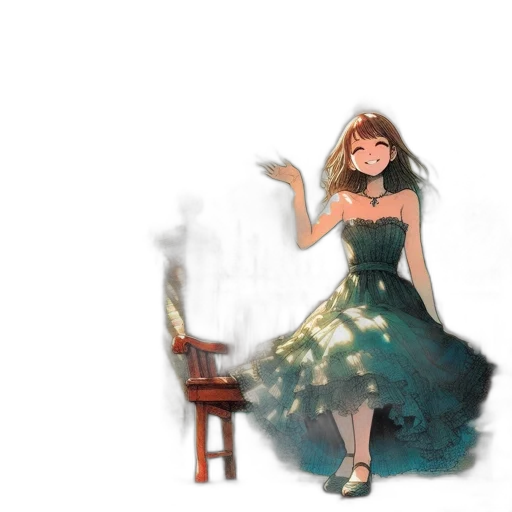dress, concept art, watercolor, fantasy art, pixel art, fire, outer space, fog transparent PNG cut-out