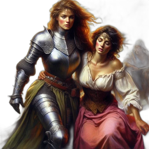 sword, fantasy art, concept art, oil painting, photorealistic, fire, golden, castle transparent PNG cut-out