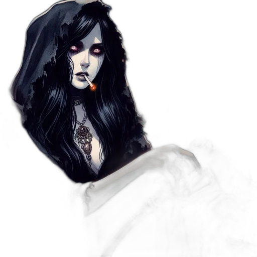 dress, jewelry, fantasy art, concept art, photorealistic, watercolor, dark, monochrome transparent PNG cut-out