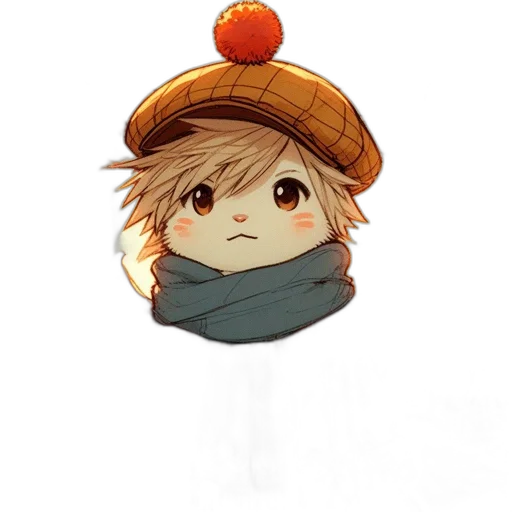 hat, crown, staff, face, watercolor, pixel art, anime, concept art transparent PNG cut-out