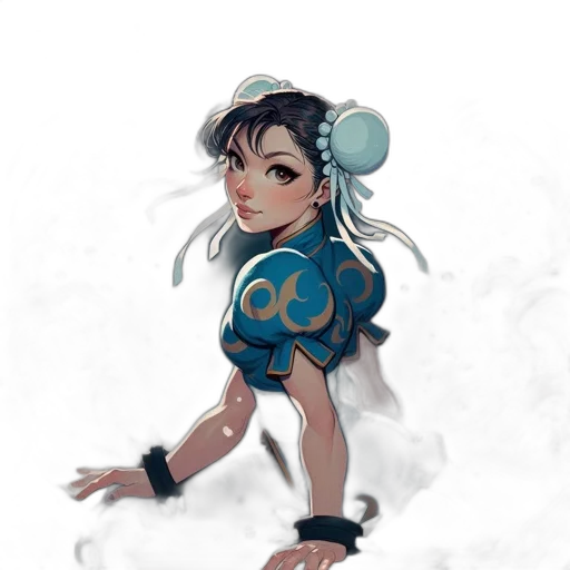 staff, dress, concept art, fantasy art, pixel art, anime, blue, pastel transparent PNG cut-out