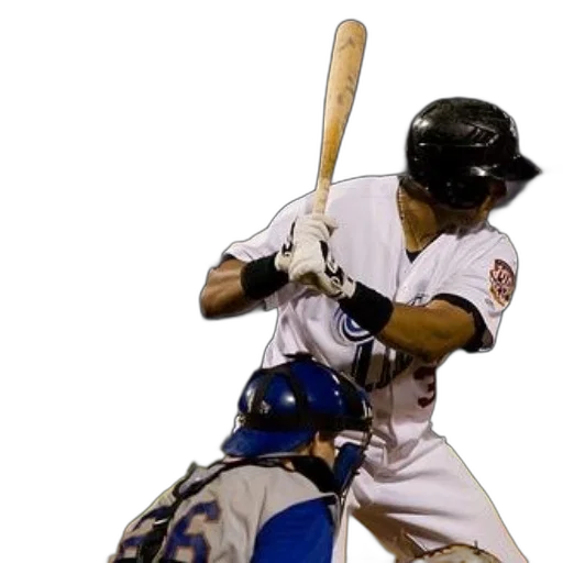 weapon, animal, staff, baseball, player, white, uniform, number transparent PNG cut-out