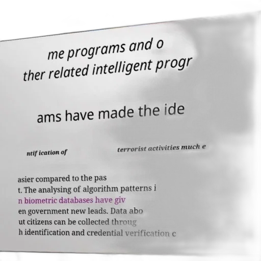 text-based, image, discussing, impact, biometric, databases, identifying, terrorist transparent PNG cut-out