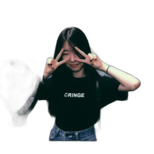face, anime, pixel art, 3d render, vaporwave, young, woman, wears transparent PNG cut-out
