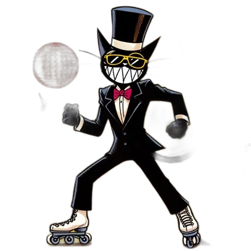 mask, cartoon, concept art, pixel art, 3d render, cat, formal, suit transparent PNG cut-out