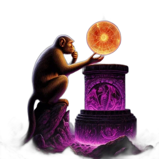 concept art, fantasy art, pixel art, comic book art, fire, outer space, neon lights, night transparent PNG cut-out