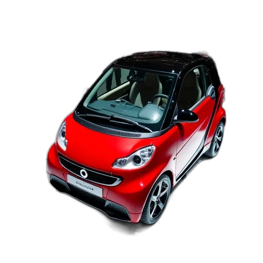 car, 3d render, red, smart, displayed, auto, show, crowd transparent PNG cut-out