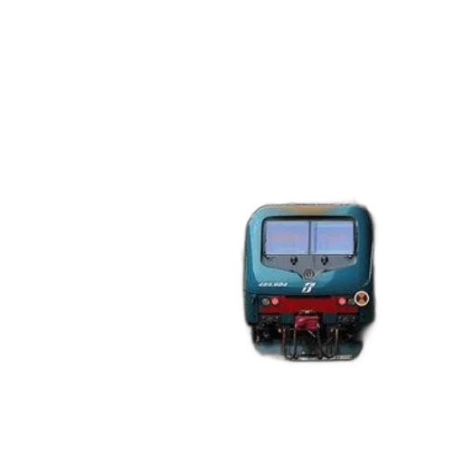 car, 3d render, photorealistic, pixel art, concept art, blue, train, arriving transparent PNG cut-out