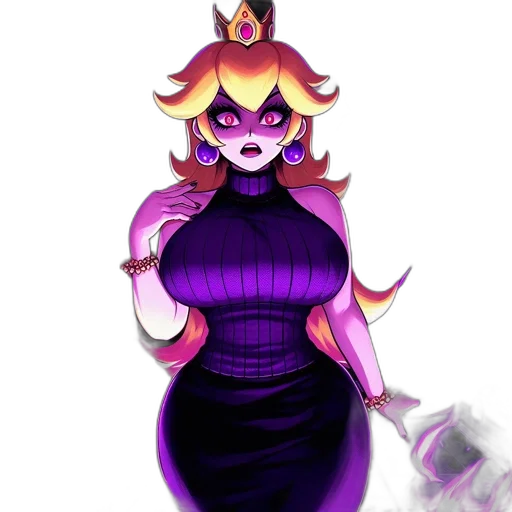 dress, crown, creature, jewelry, concept art, pixel art, fantasy art, vaporwave transparent PNG cut-out