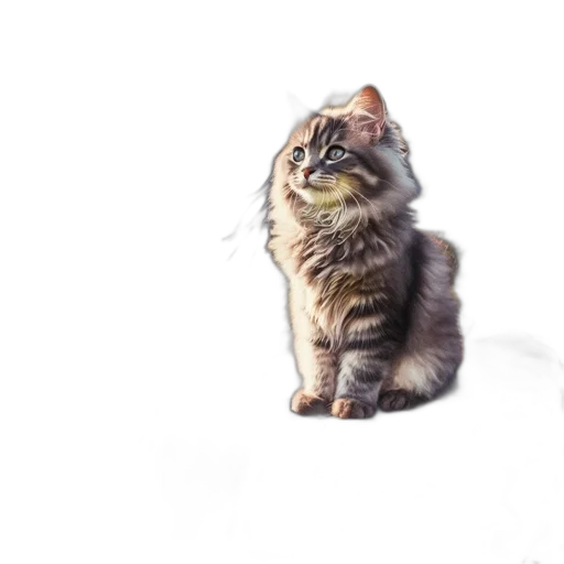 animal, staff, creature, weapon, photorealistic, 3d render, gray, kitten transparent PNG cut-out