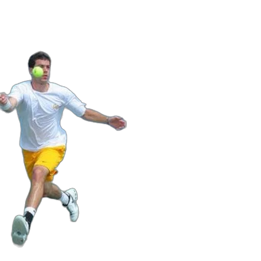 3d render, photorealistic, pixel art, concept art, man, white, shirt, yellow transparent PNG cut-out