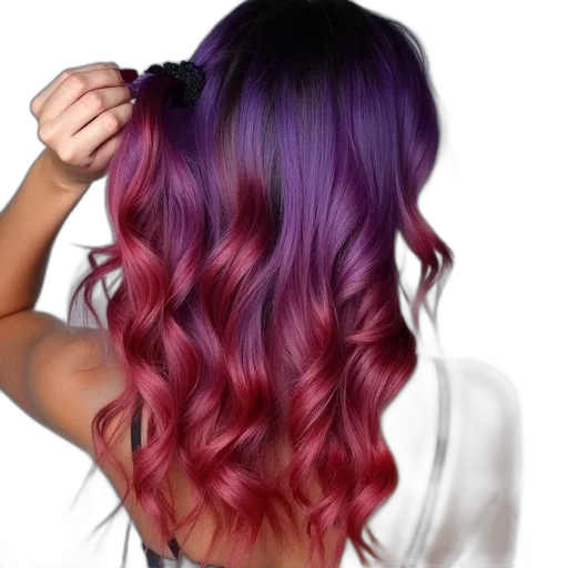 hair, photorealistic, vaporwave, 3d render, watercolor, colorful, pastel, dark transparent PNG cut-out
