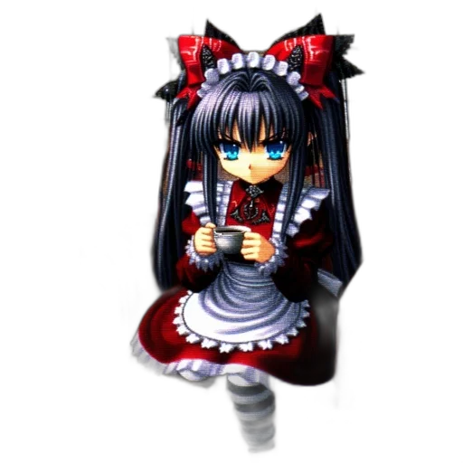 dress, staff, robot, weapon, pixel art, 3d render, anime, concept art transparent PNG cut-out