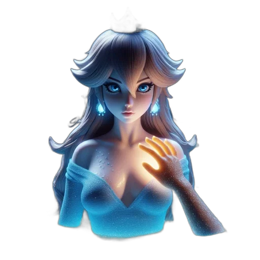 jewelry, concept art, fantasy art, 3d render, pixel art, underwater, blue, animated transparent PNG cut-out