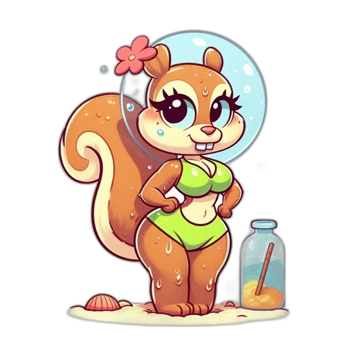 creature, staff, animal, concept art, cartoon, fantasy art, pixel art, beach transparent PNG cut-out