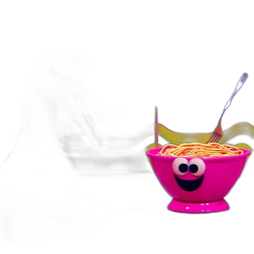 food, mask, crown, robot, 3d render, concept art, vaporwave, photorealistic transparent PNG cut-out