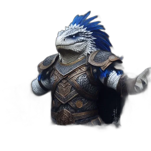dragon, mask, creature, sword, fantasy art, concept art, 3d render, photorealistic transparent PNG cut-out