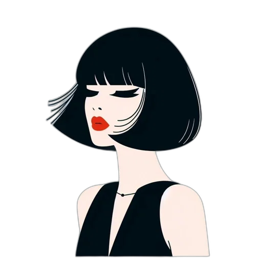 face, hair, mask, dress, cartoon, photorealistic, anime, concept art transparent PNG cut-out