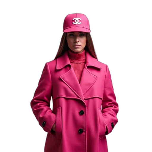 jacket, hat, vaporwave, red, neon, colorful, pastel, chanel transparent PNG cut-out
