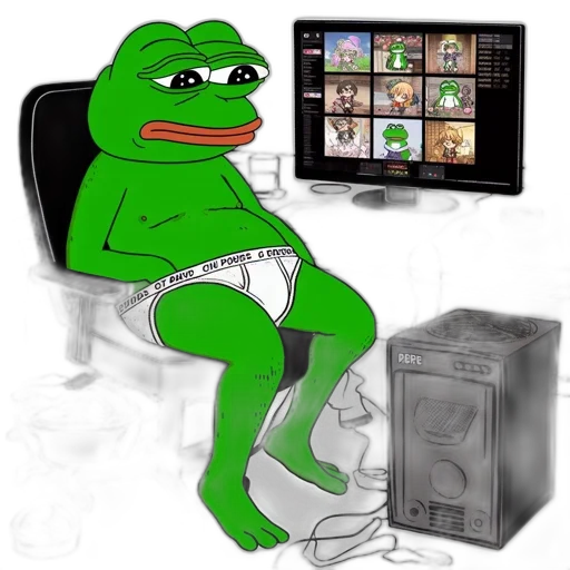 robot, vaporwave, photorealistic, concept art, anthropomorphic, frog, white, brief transparent PNG cut-out