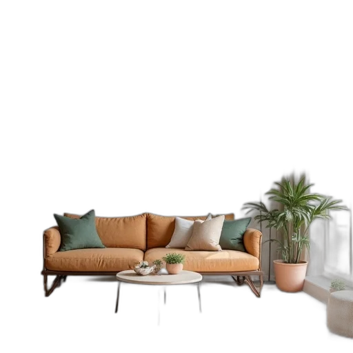 furniture, 3d render, photorealistic, concept art, earth tones, pastel, monochrome, green transparent PNG cut-out