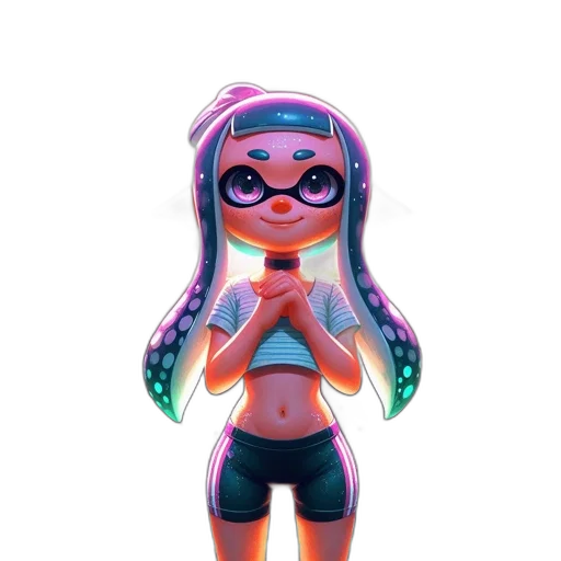dress, mask, robot, weapon, 3d render, concept art, vaporwave, pixel art transparent PNG cut-out