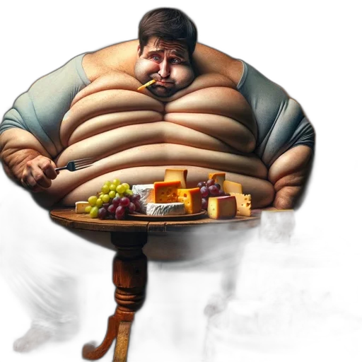 food, furniture, creature, concept art, photorealistic, 3d render, man, enjoys transparent PNG cut-out