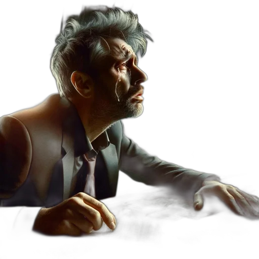 face, jacket, concept art, comic book art, 3d render, photorealistic, man, possibly transparent PNG cut-out