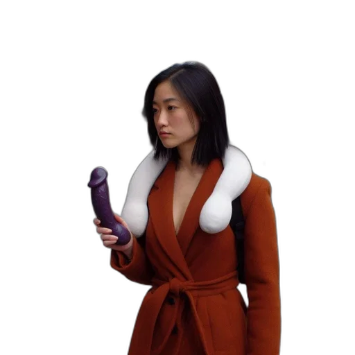 jacket, staff, dress, weapon, concept art, 3d render, photorealistic, cyberpunk transparent PNG cut-out