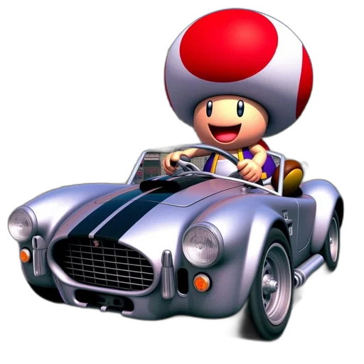 car, hat, 3d render, concept art, photorealistic, pixel art, animated, toad transparent PNG cut-out