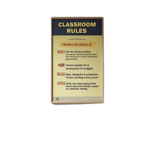 image, classroom, rules, poster transparent PNG cut-out