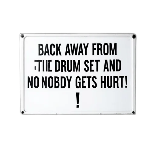 white, rectangular, sign, black, text, reads, back, away transparent PNG cut-out