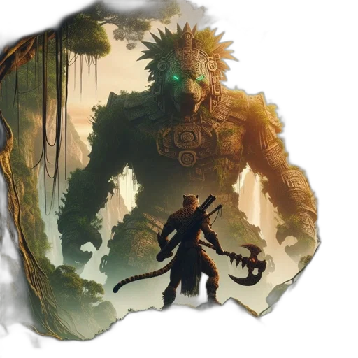 mask, creature, dragon, sword, concept art, fantasy art, comic book art, 3d render transparent PNG cut-out