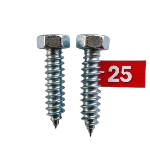 jewelry, 3d render, pair, silver, metal, screws, red, label transparent PNG cut-out