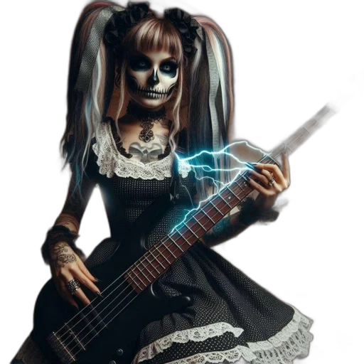 dress, robot, staff, weapon, concept art, anime, fantasy art, cartoon transparent PNG cut-out