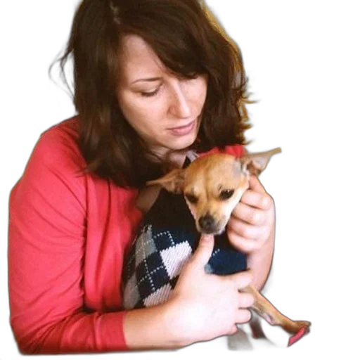 staff, animal, woman, red transparent PNG cut-out