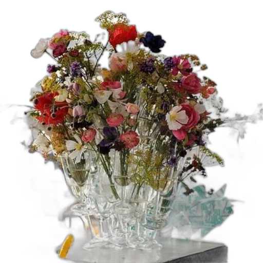 crown, jewelry, flower, staff, photorealistic, 3d render, vibrant, bouquet transparent PNG cut-out