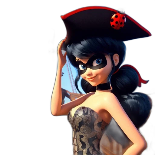 hat, dress, staff, crown, concept art, 3d render, cartoon, comic book art transparent PNG cut-out