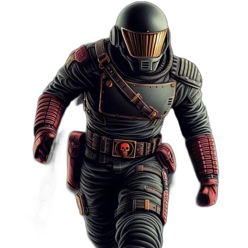 robot, concept art, 3d render, comic book art, pixel art, outer space, red, futuristic transparent PNG cut-out
