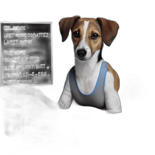 staff, animal, photorealistic, 3d render, concept art, oil painting, jack, russell transparent PNG cut-out