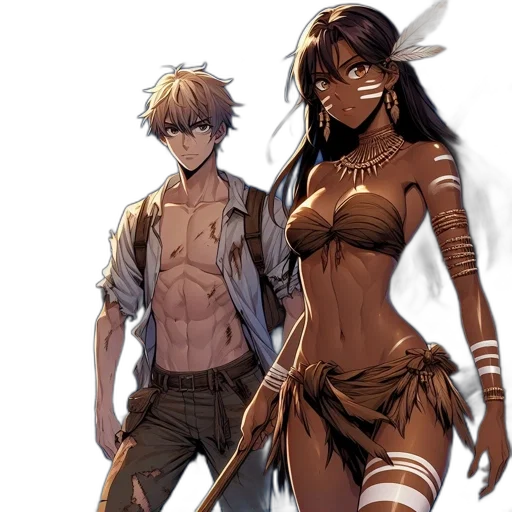 weapon, concept art, comic book art, anime, cyberpunk, beach, fire, earth tones transparent PNG cut-out