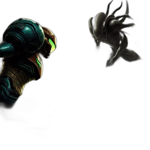 creature, robot, mask, animal, concept art, 3d render, fantasy art, pixel art transparent PNG cut-out